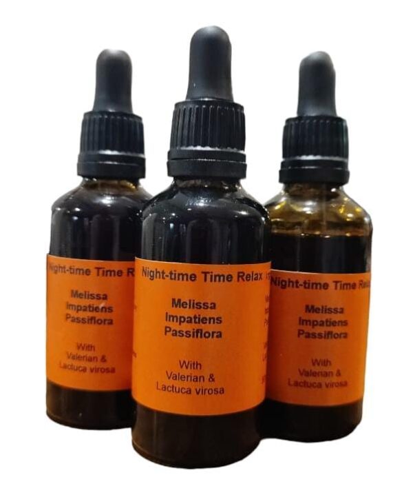 Nighttime Stress Relief Tincture sleep aid insomnia relief calming herbs sleep supplement restful sleep stress relief anxiety relief restlessness relief natural sleep aid valerian wild lettuce impatiens passiflora melissa vegan gluten-free non-GMO